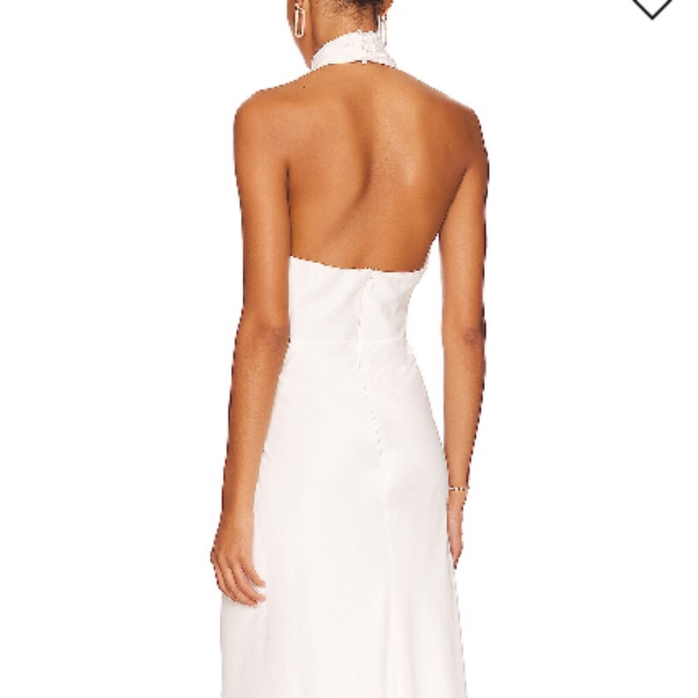 Bardot Wyn Satin Halter Dress in orchid white - Picture 3 of 16